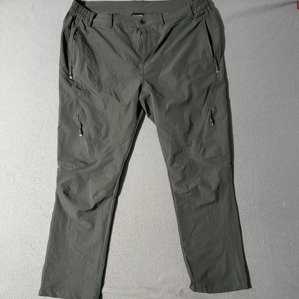 Postropaky‎ Pants Men's 40x30 Gray Nylon Blend Stretch Fabric Elastic Side Waist